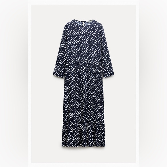 ZARA LONG PRINTED DRESS ZW COLLECTION SIZE M NWT - Picture 12 of 12